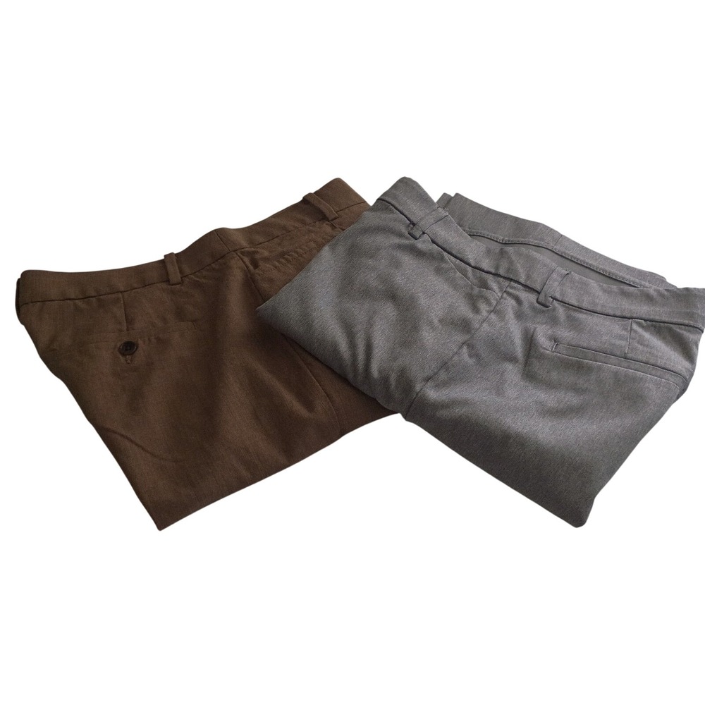 Lot 2 Banana Republic Lee Womens Pants Size 10 Brown Grey Work Trousers Bundle